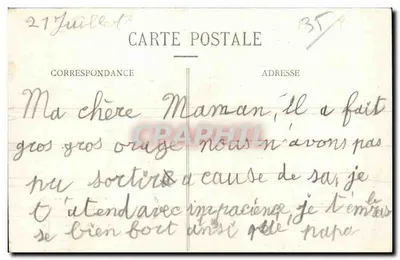 Costa de Émègeude — Embocadura do Rio Rance — O Rocher de Bizeux — G. F. — Coleção Germaïn, T. Gustrin, sucessor, St Malo — Verso