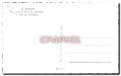 Dinard — Widok ku Fortowi Harbour i Wyspie Cézembre — C.A.P. (57) Paryż — Rewers