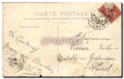 Bilhete postal antigo De Courtenay — Verso