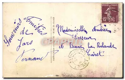 Castelo cercado de flores — Boa tarde — Paris 1065 — Verso