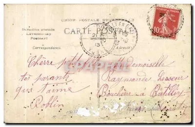 Bukiet mleczów — Szczęśliwe święto — nieznany wydawca, n° 4242 — Rewers