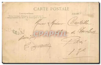 Rouen — Rue aux Juifs widok z prawej strony Pałacu Sądowego — Wydawca ELD, nr 153 — Rewers