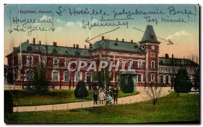 Hagenau, Estação — vista do edifício da estação — editor Felix Luib, Strasbourg