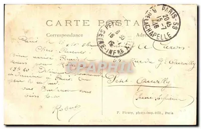 Paryż (XV° & XVI°) — Most Mirabeau — F. Fleury, fotograficzna drukarnia, Paryż — Rewers