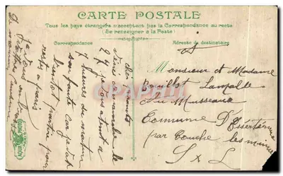 Paris - A Caserna da Pépinière — editor A. Jourdan, n° 21947 — Verso