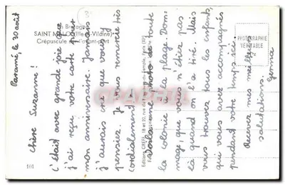 Crepuscolo sull'avant-porto — Saint-Malo (Vildaine) — Edizione Groff — Verso