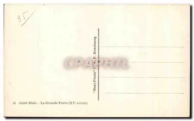 Saint-Malo - La Grande Porte (15e eeuw) — uitgever C.A.P. Strasbourg, n° 44 — Achterkant