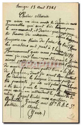 Campo de Sougues — Lembranças e pensamentos — N° 8014 — Verso