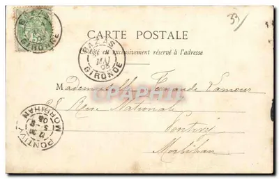 Mazères, blisko Bazas — Zamek Roquetaillade (XIV wiek, wejście szlacheckie) — Henry Gr' Lier, F. Fonneuve, 44 — Rewers