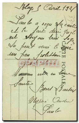 Clos RicaDET par Cartelège (Gironde) — maison et vignes — éditeur H. JacquerEAU, Propriétaire — Verso