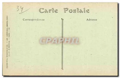 Palavas-les-Flots — A Praia e os Chalets, margem direita — Imp. Créteil e Cie — Verso