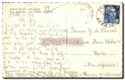Saint-Beat (Haute-Garonne) — Ogólny widok - Dolina w kierunku Fos — wydawca 'Cirije' — Rewers