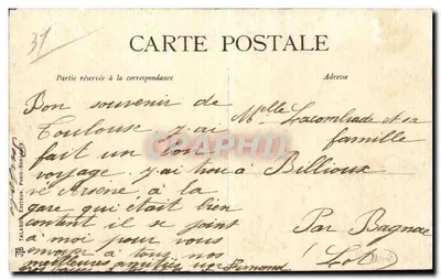 Freundschaften von Toulouse — Einlieferung JB — Nr. 31 — Rückseite