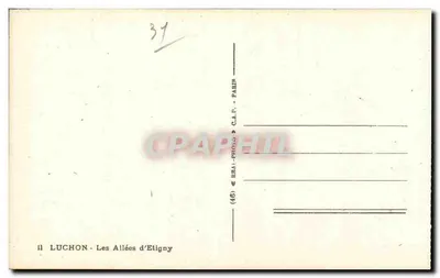 Luchon - Les Allées d'Etigny — wydawca C.P.A.P.H.I.L. - nr 37 — Rewers