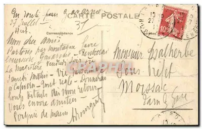 Castello forte di MAUVEZIN — ricostruzione storica — M. Bibal, restauratore (Agosto 1906) — Verso