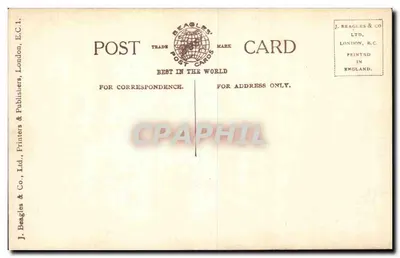 Londres. Mansion House, Cheapside & Bow Church — vista de rua animada — J. Beagles & Co. Ltd., n°191 — Verso