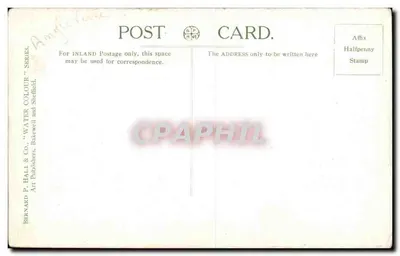 Vista perto de Aberdovey — estrada costeira e paisagem — Bernard P. Hall & Co. — Verso