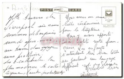 As Duas Catedrais, Liverpool — vista aérea — Post Dennis Productions, n° L.0741 — Verso