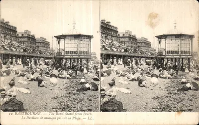 ईस्टबर्न — म्यूजिक पैविलियन के दृश्य समुद्र तट से — LL. संख्या 12