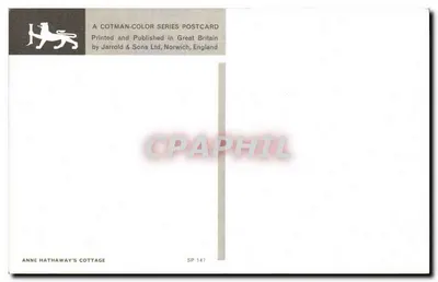 Casa de Anne Hathaway — Stratford-upon-Avon — Cotman-Color Series, Jarrold & Sons Ltd, SP 147 — Verso