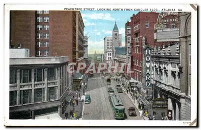 Rua Peachtree, vista para norte a partir do Candler Bldg. — Atlanta, GA — Imperial Post Card Co.