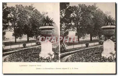 लंदन रेजेंट्स पार्क — सार्वजनिक बगीचा साथ वॉश और पौधे — स्टीरियो «ले मार्वेलूस» डिपॉजिट ई. एल. डी. पेरिस