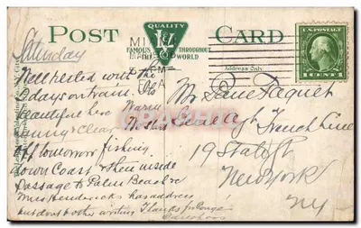 The Dock, Miami, Fla. — quai avec voiliers et embarcations — éditeur J.V. n° 206,611 — Verso