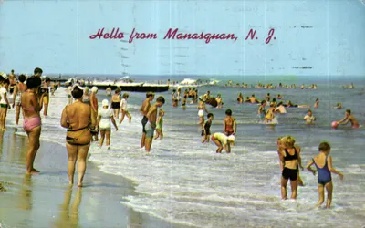Praia de Manasquan, N.J. — vista animada — editor não visível