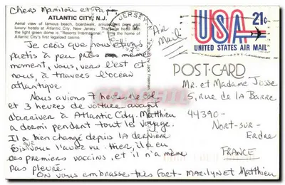 Vista aérea de Atlantic City, N.J. — editor Jack Freeman — Verso