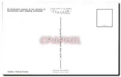 De Ruyterplein — entrada para a promenade comercial — editor Fischer, n° C23961 — Verso