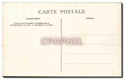 PAU — O Castelo visto da baixa cidade, Praça da Moeda — Stéréo Le Merveilleux, depositado por E. L. D. Paris — Verso