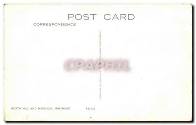 North Hill and Harbour, Minehead — vista panorâmica — editor Minehead, n° PT6153 — Verso