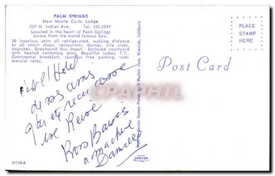 Lodge de Monte Carlo — Palm Springs, Califórnia — editor Dexter — Verso
