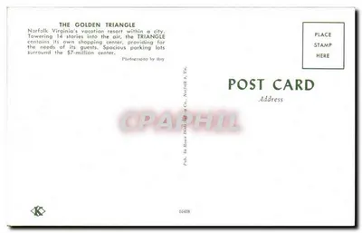 Hotel Motor — Norfolk, Virgínia — Publicado pela Rowe Distributing Co., Norfolk 9, Va. — Verso