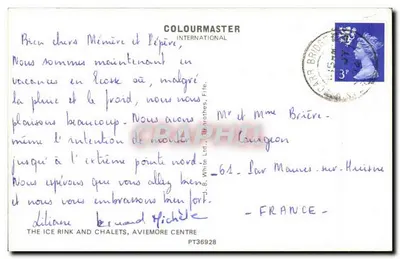 Pista de gelo — Aviemore, Escócia — Colourmaster International — Verso