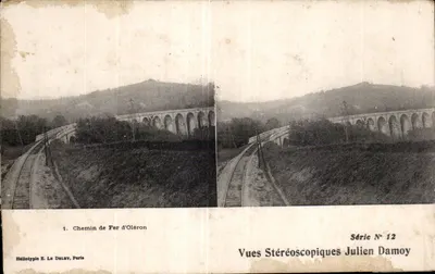 Chemin de Fer d'Oléron — Viadukt — Héliotypie E. Le Delsy, Paris, Serie Nr. 12