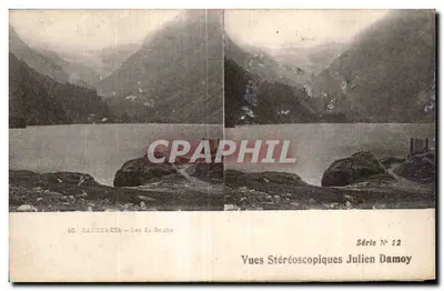Gauterets — Lac de Gaube — Vues Stéréoscopiques Julien Damoy, Série N° 12