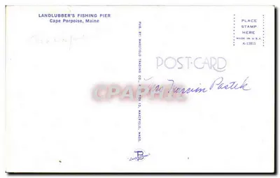 Pier de Pesca do Landlubber — Cape Porpoise, Maine — Wakefield Trading Co. — Verso
