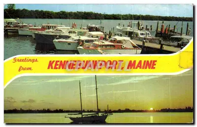 Kennebunkport, Maine — porto com barcos — Dexter Repro Press, série 55-30032-B