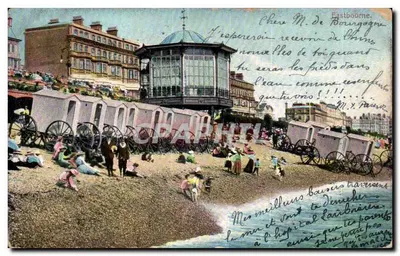 Eastbourne — praia e cabines com rodas — Impressora Amélie Vorne, n° 870