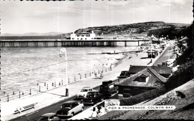 Pier & Promenade, Colwyn Bay — vista panorâmica — Banforth & Co., Ltd., Yorks.