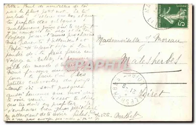 W brzegach — Scena burzowej morza — Wydawca H. Le Bault, nr 20 — Rewers