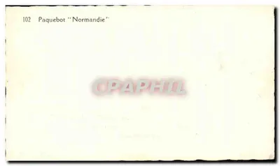 Navio de passageiros "Normandie" — 102 — — Verso