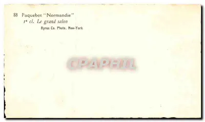Parowóz "Normandie" — 1. klasa. Duży salon — Byron Co. Photo, Nowy Jork — Rewers