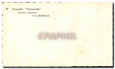 Fumoir turystyczny — Linia lotnicza "Normandie" — Foto DESBOUTIN, n°98 — Rewers
