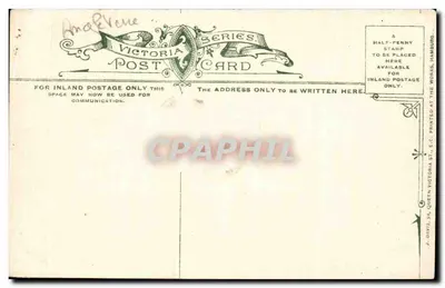 Kościół Świętego Pawła — Margate — seria kartek pocztowych Victoria Post Card n°1132 — Rewers