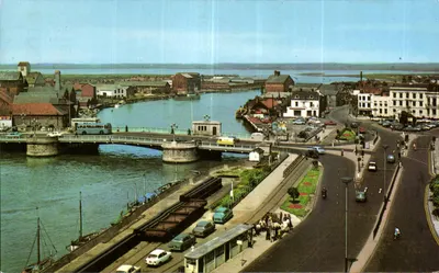 Haven Bridge, Great Yarmouth — vista panorâmica do porto — PT14096