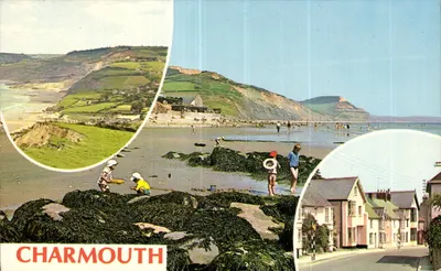 Charmouth — praia e vila — Plastichrome
