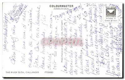 Rzeka Teith, Callander — Pejzaż panoramiczny — Colourmaster International, PT35083 — Rewers