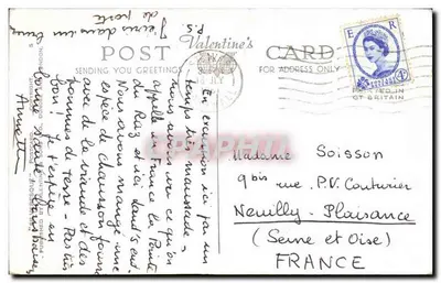 O porto, St. Ives — vista do porto com barcos — Valentine's Postcards, n° K 9269 — Verso